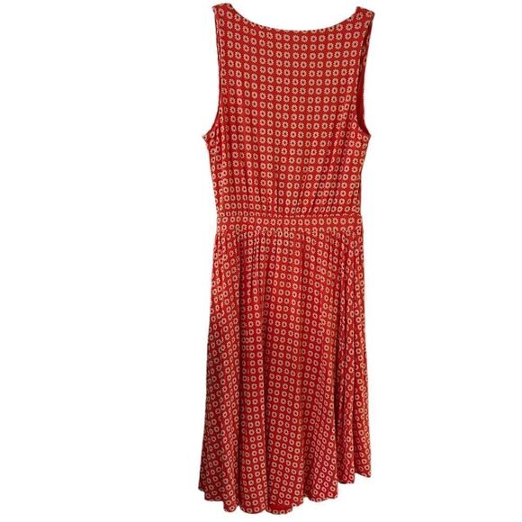 Anthropologie Maeve Brianne Daisy Orange Floral Sleeveless Dress - Size Small - Picture 4 of 12